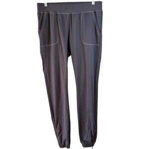 Zyia Peak Gray Zipper Ankle Joggers Active Pants Size Medium